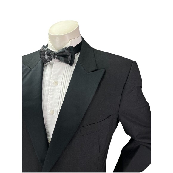 Christian Dior Tuxedo Jacket Vintage Suit Blazer Playboy Smoking Coat Mens 42L - Picture 2 of 12